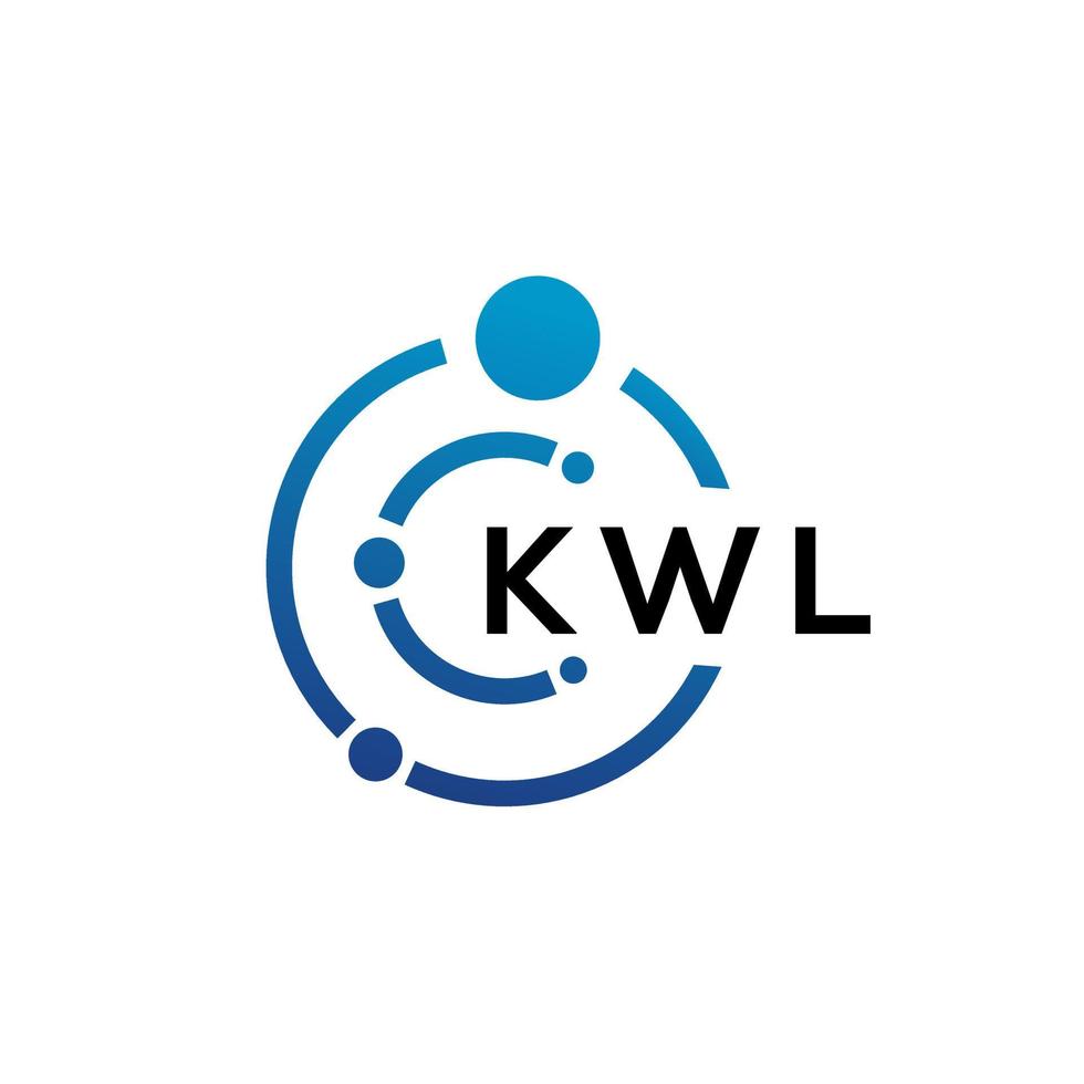 kwl-Buchstaben-Technologie-Logo-Design auf weißem Hintergrund. kwl kreative Initialen schreiben es Logokonzept. kwl Briefgestaltung. vektor