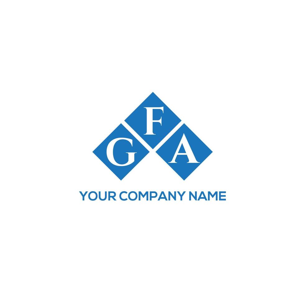 GFA-Brief-Logo-Design auf weißem Hintergrund. gfa kreatives Initialen-Buchstaben-Logo-Konzept. gfa Briefgestaltung. vektor