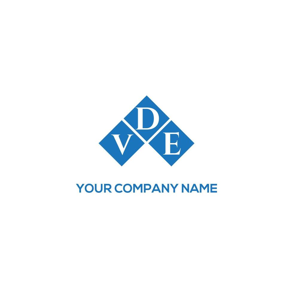 vde-Brief-Logo-Design auf weißem Hintergrund. vde kreative Initialen schreiben Logo-Konzept. vde Briefgestaltung. vektor