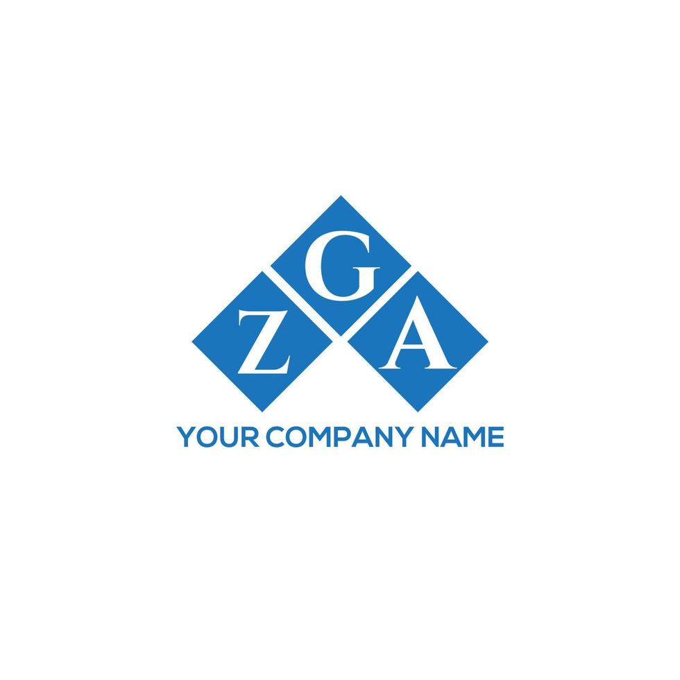 zga-Buchstaben-Logo-Design auf weißem Hintergrund. zga kreatives Initialen-Buchstaben-Logo-Konzept. zga Briefgestaltung. vektor