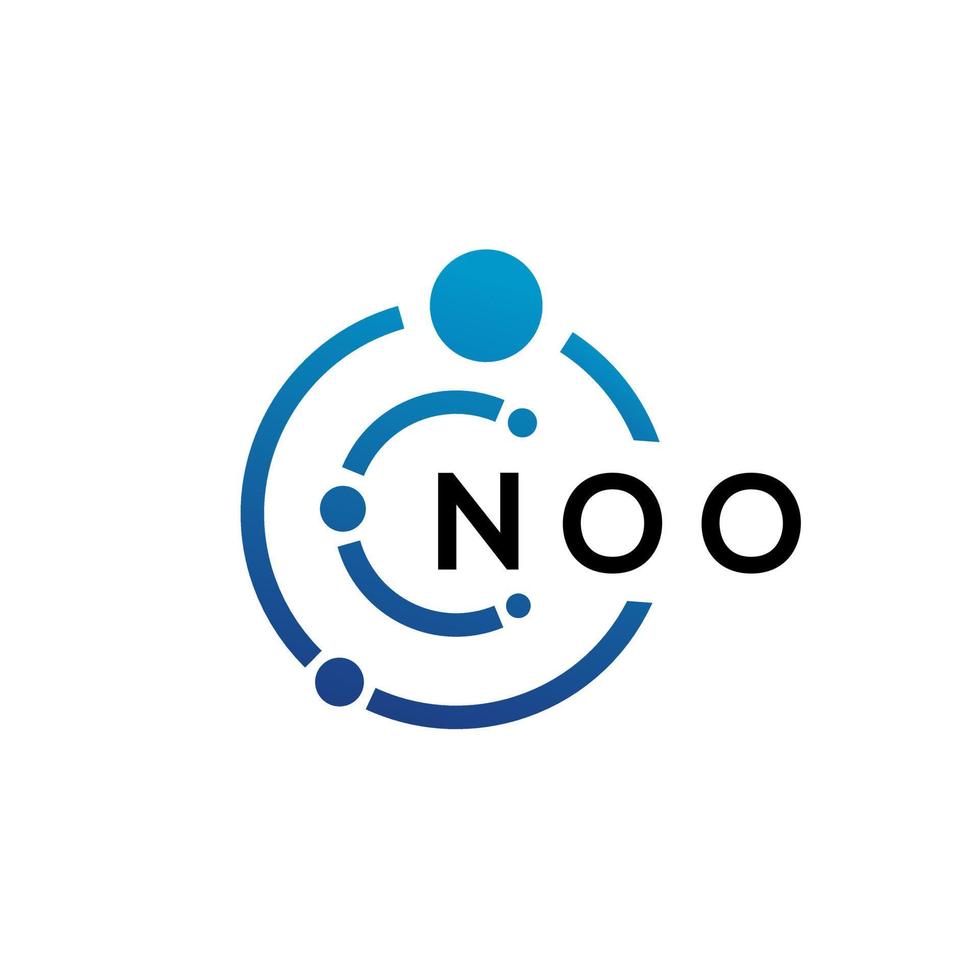 Noo-Buchstaben-Technologie-Logo-Design auf weißem Hintergrund. noo kreative Initialen schreiben es Logo-Konzept. Noo Briefdesign. vektor