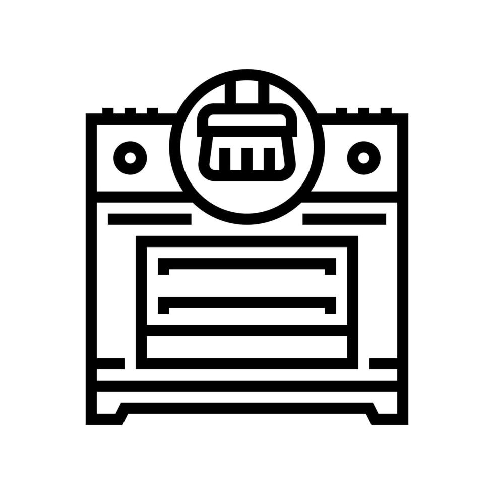 Range Cooker Reinigungslinie Symbol Vektor Illustration