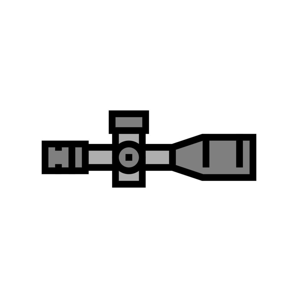 räckvidd vapen verktyg färg ikon vektor illustration