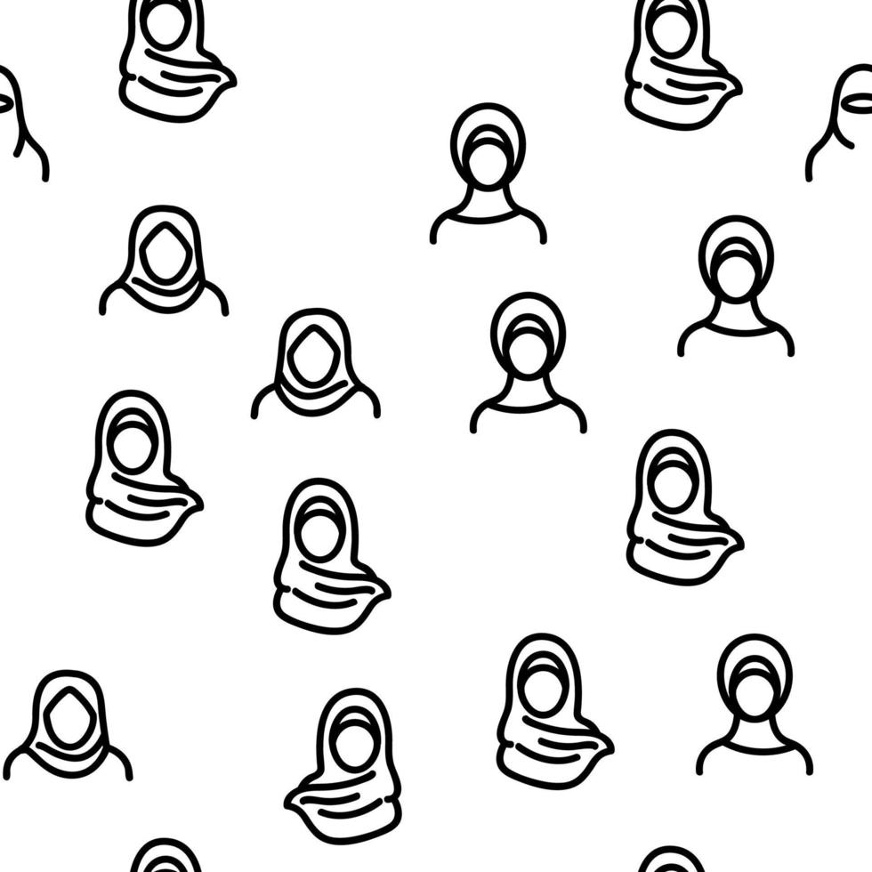 hijab vektor seamless mönster