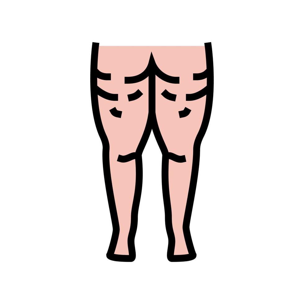 Cellulite Problem Farbe Symbol Vektor Illustration