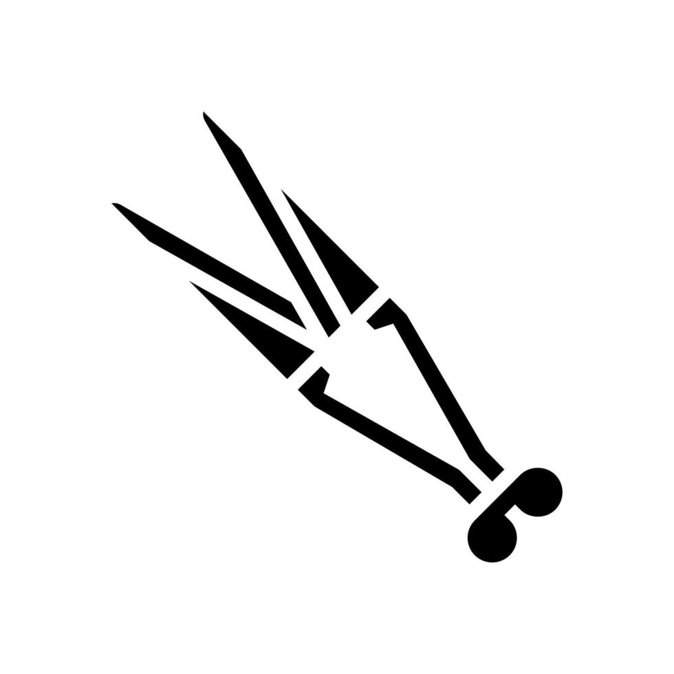 Schafe Handwerkzeug Glyphen-Symbol-Vektor-Illustration scheren vektor