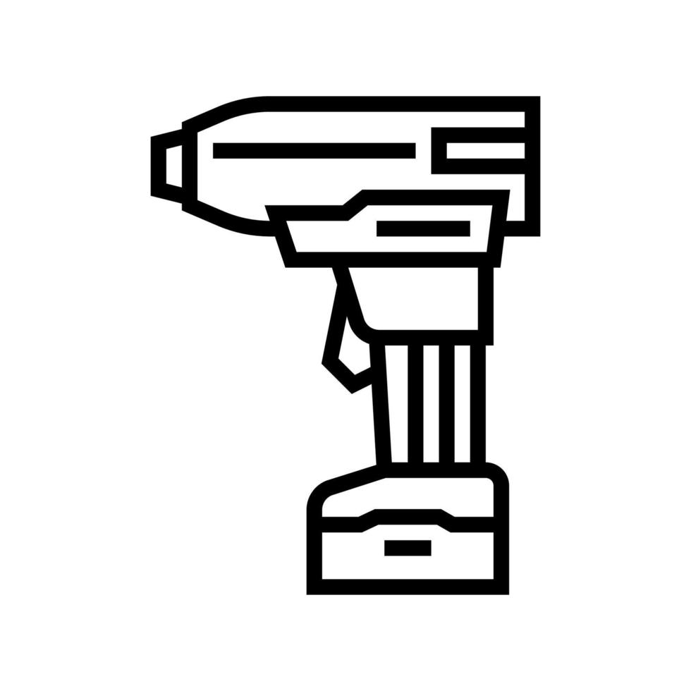 Bohrer mit Luftkompressor Symbol Leitung Vektor Illustration