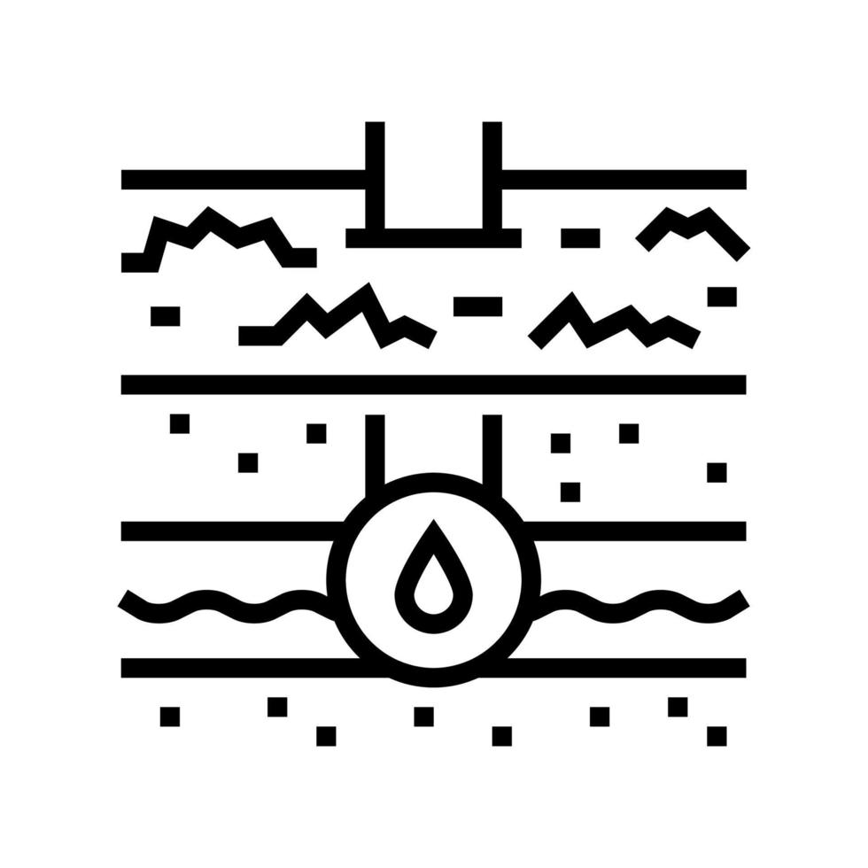 Wasserkommunikation Festnetz-Symbol-Vektor-Illustration vektor