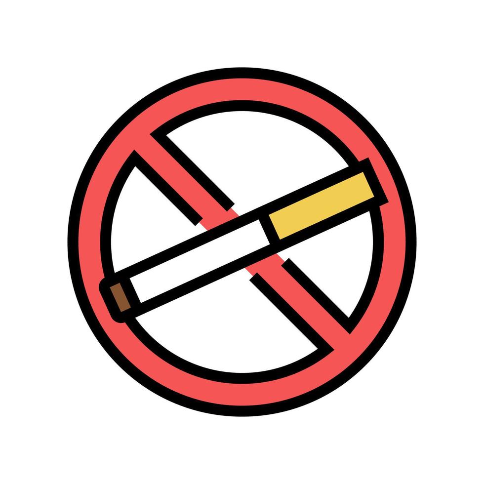 tobak cigaretter missbruk färg ikon vektor illustration