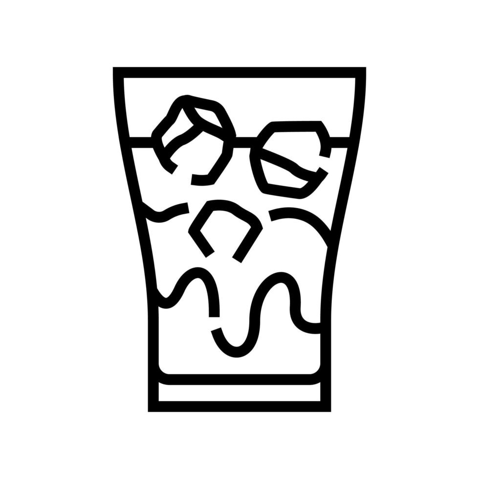 Eiskaffee Linie Symbol Vektor Illustration