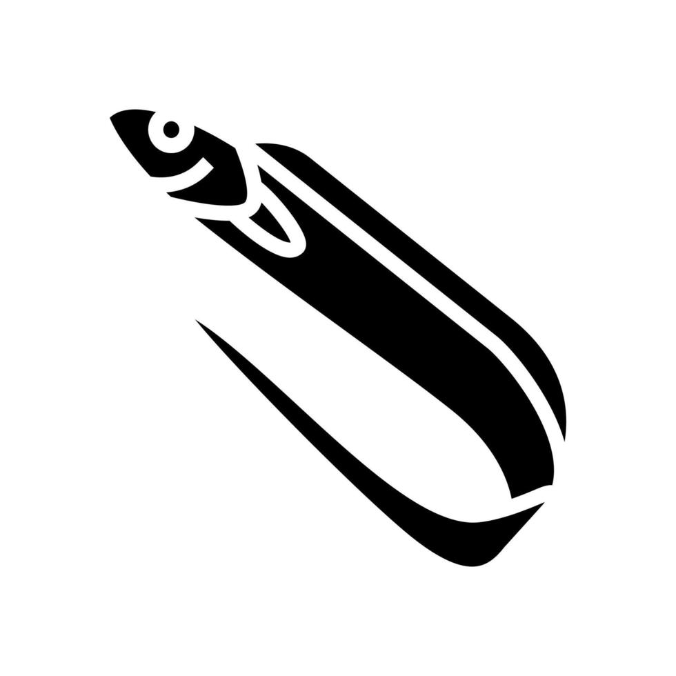 große Kopf Haarschwanz Glyphe Symbol Vektor Illustration