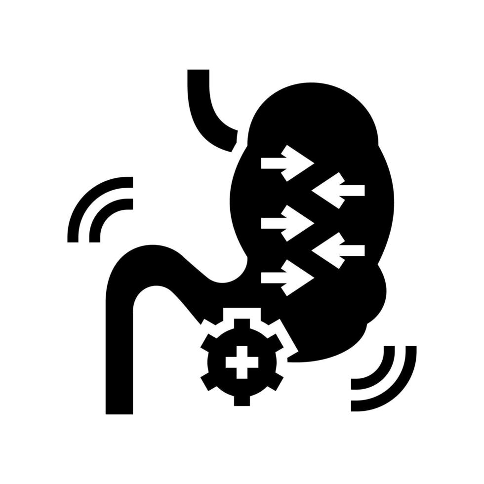 förträngning av magen bariatric linje ikon vektorillustration vektor