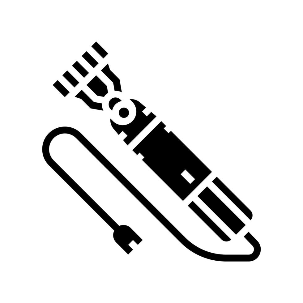 Glyph-Symbol-Vektor-Illustration für Elektrowerkzeuge von Schafen scheren vektor