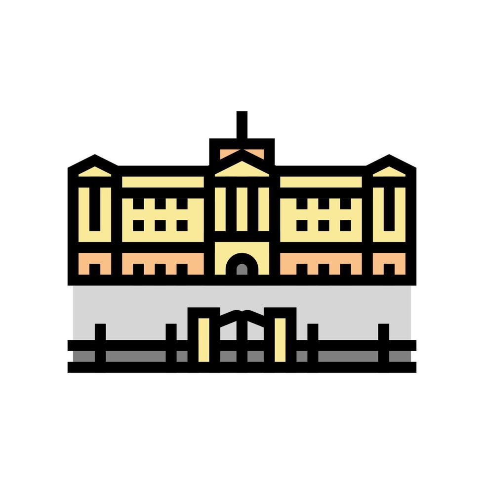 Buckingham Palace Farbe Symbol Vektor Illustration