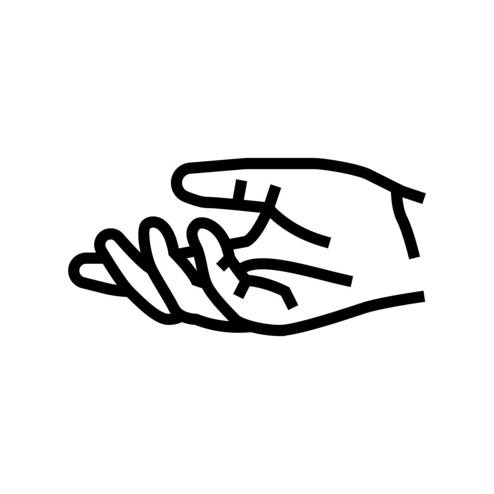 Handlinie Symbol Vektor Illustration geben