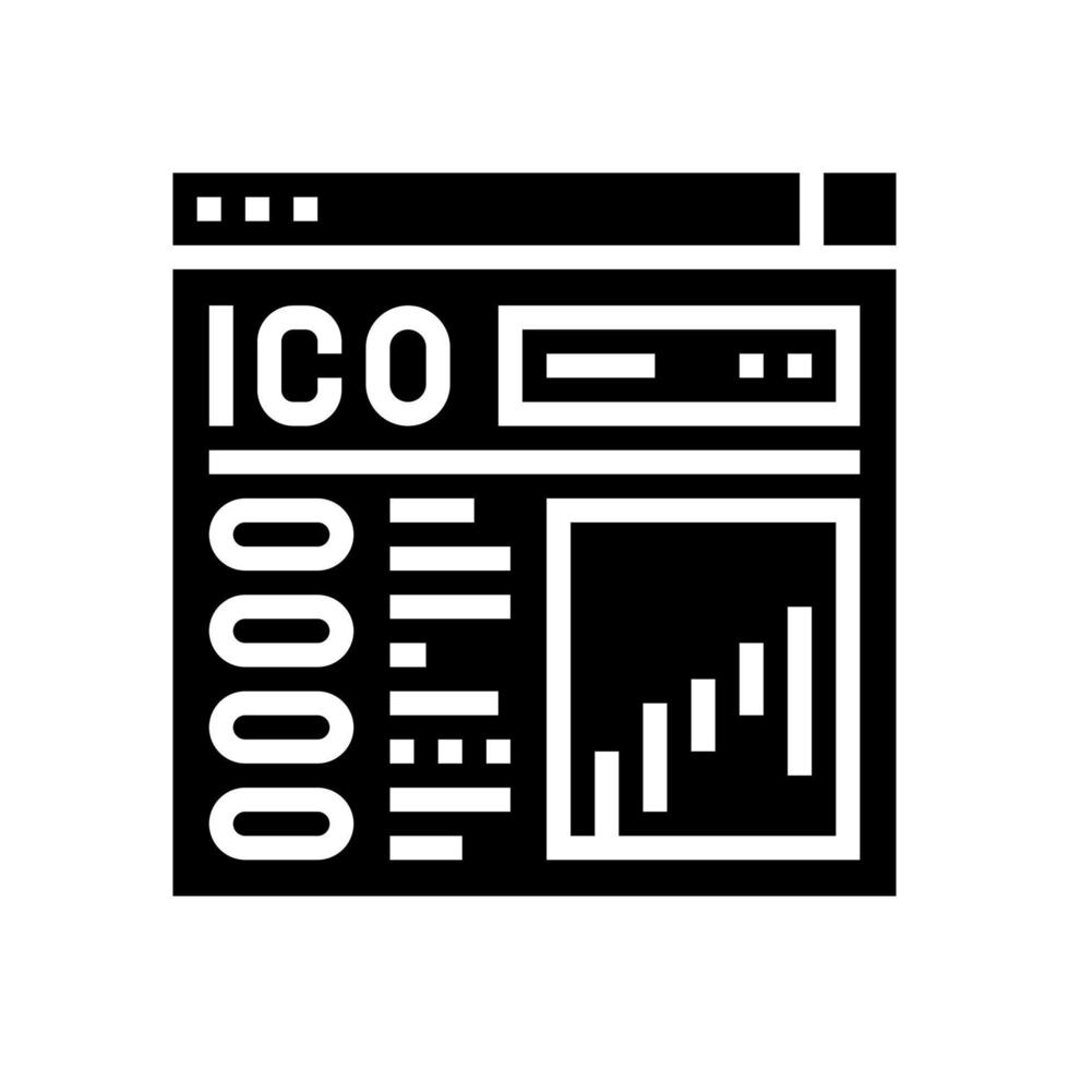 ico marknaden glyf ikon vektor illustration