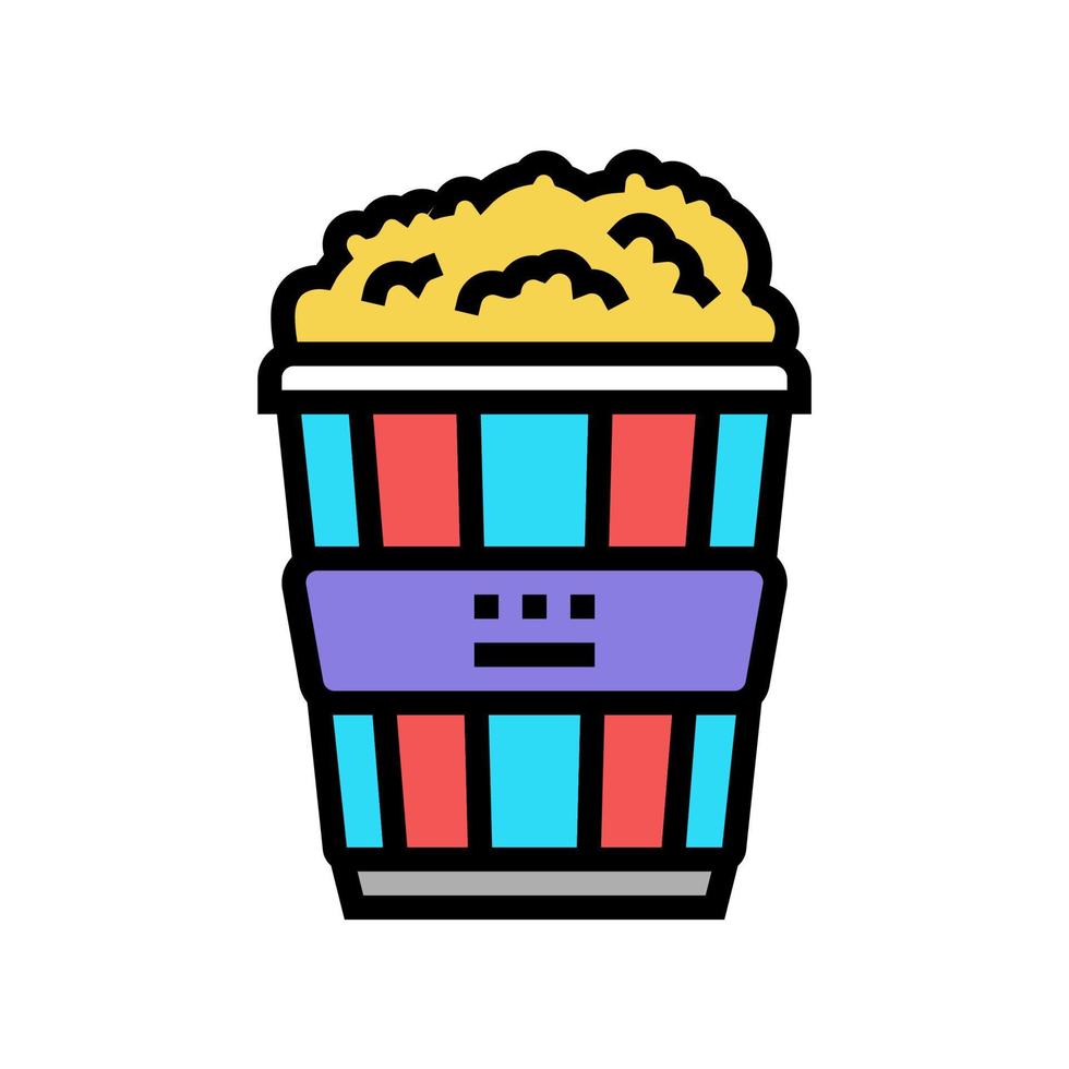 Popcorn Lebensmittel Farbe Symbol Vektor Illustration