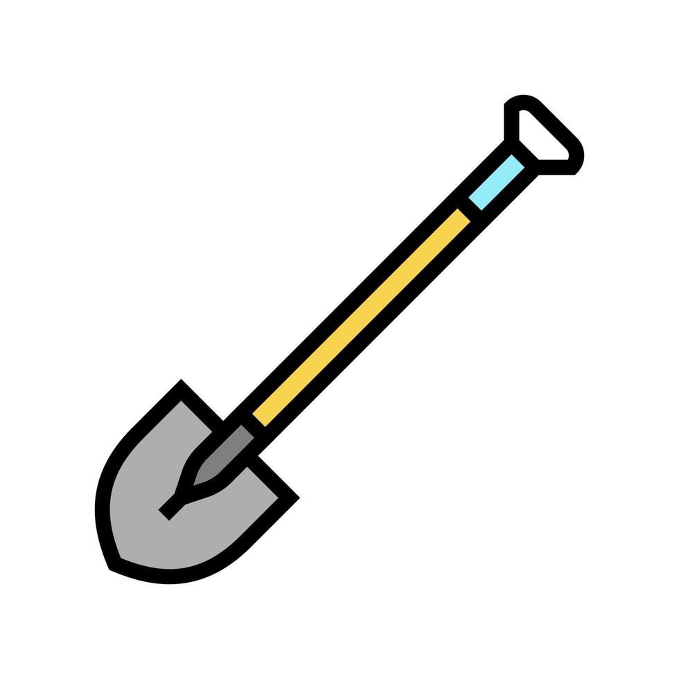 Schaufel Werkzeug Farbe Symbol Vektor Illustration