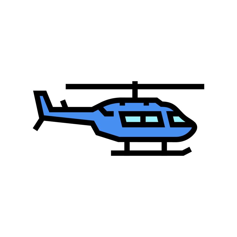 helikopter transport färg ikon vektor illustration