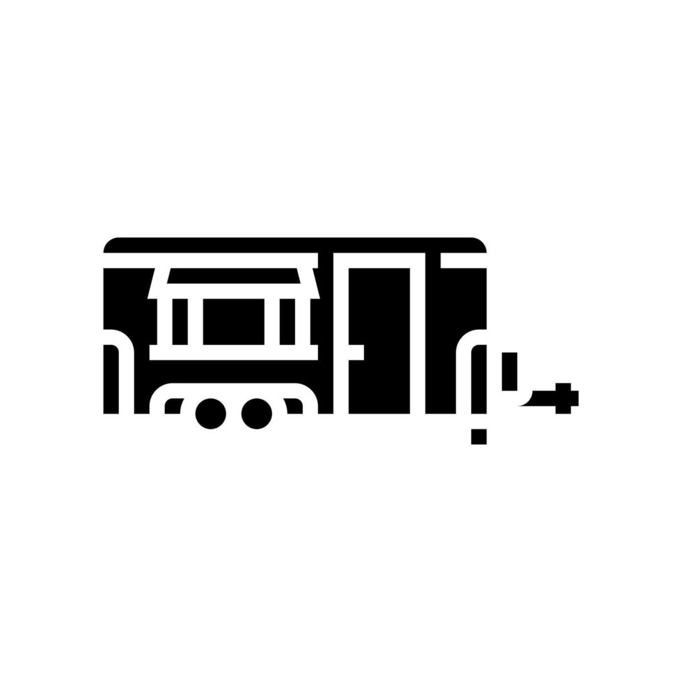 Anhänger-Transport-Glyphen-Symbol-Vektor-Illustration vektor