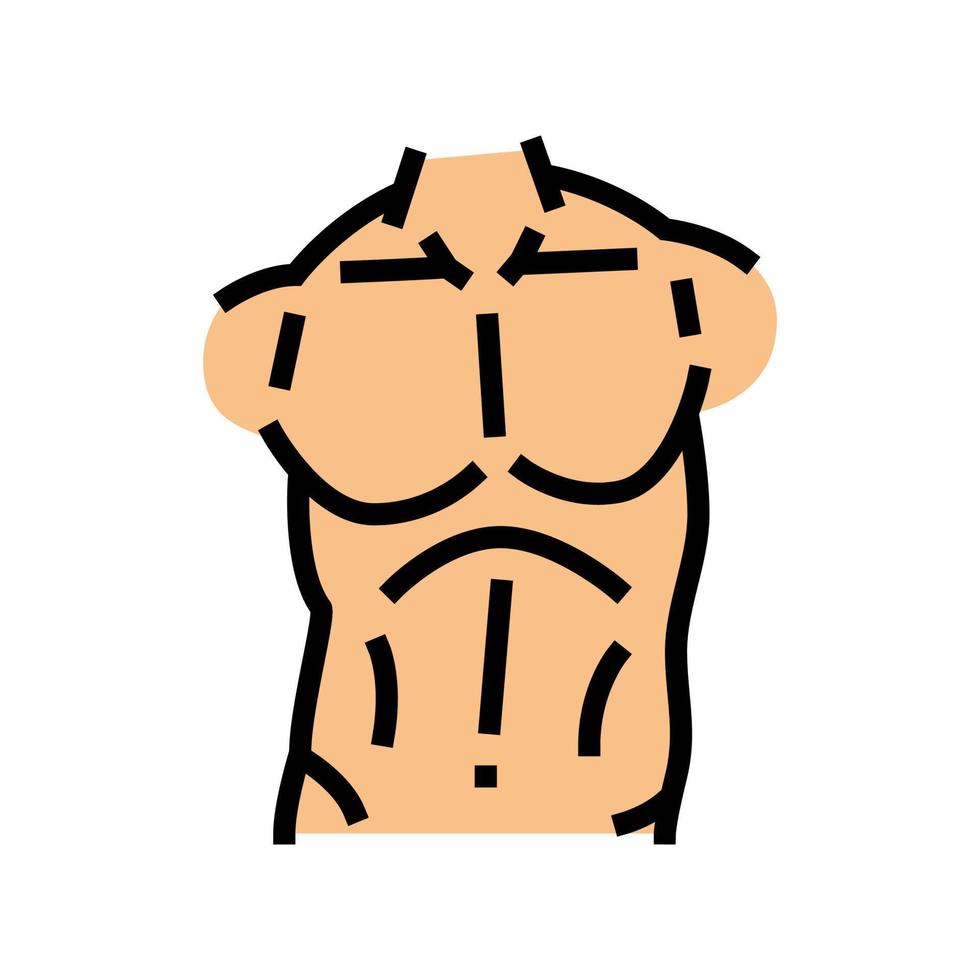 torso kropp färg ikon vektor illustration