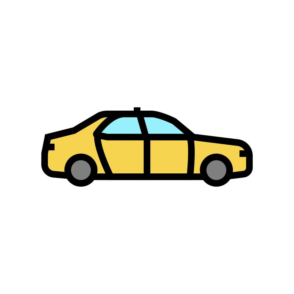 Taxi Transport Farbsymbol Vektor Illustration