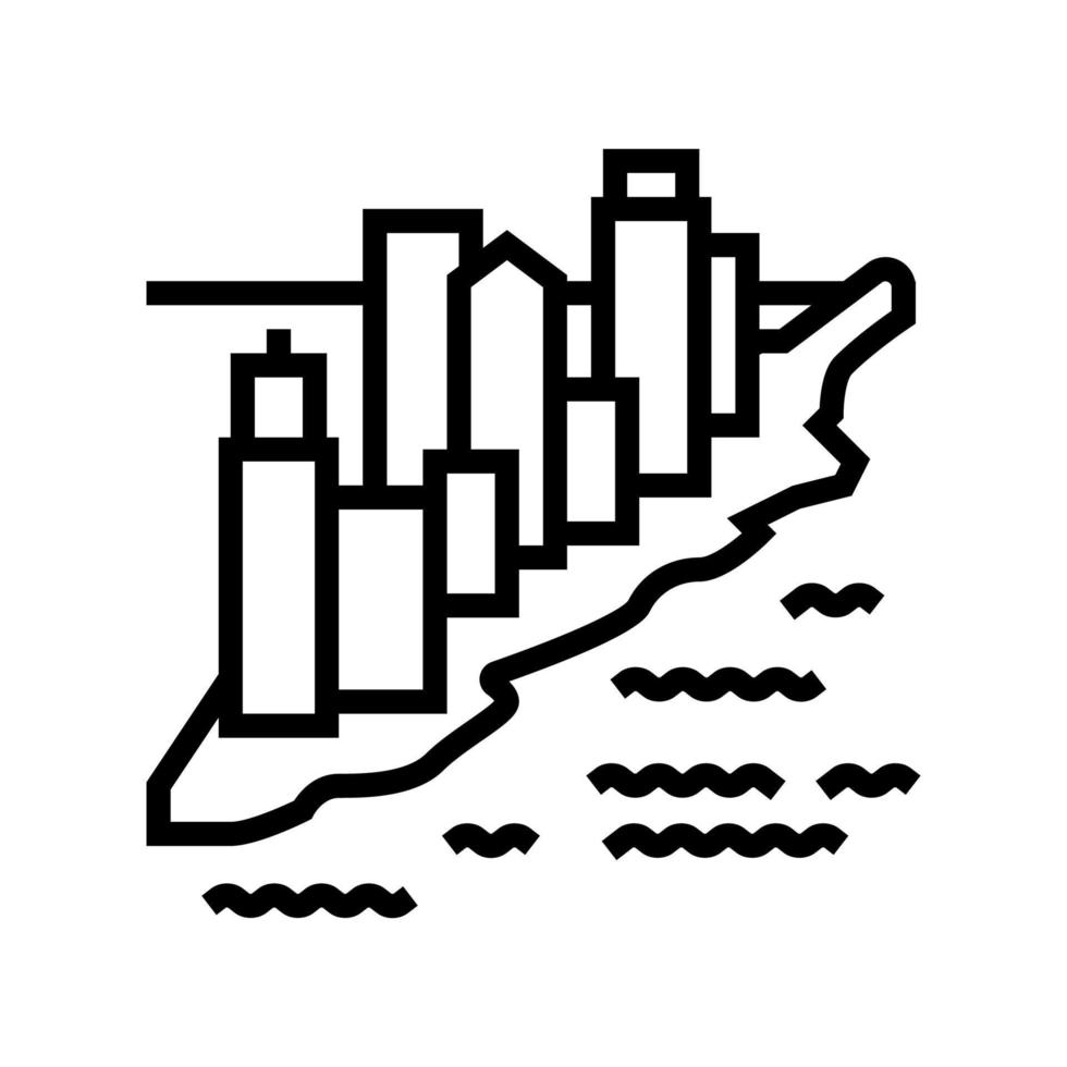 Manhattan New York Symbol Leitung Vektor Illustration