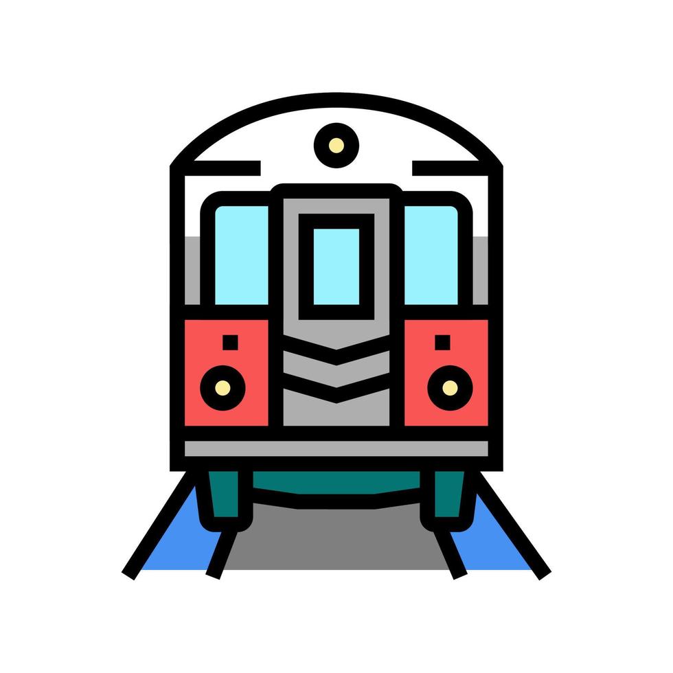 U-Bahn New York Farbe Symbol Vektor Illustration