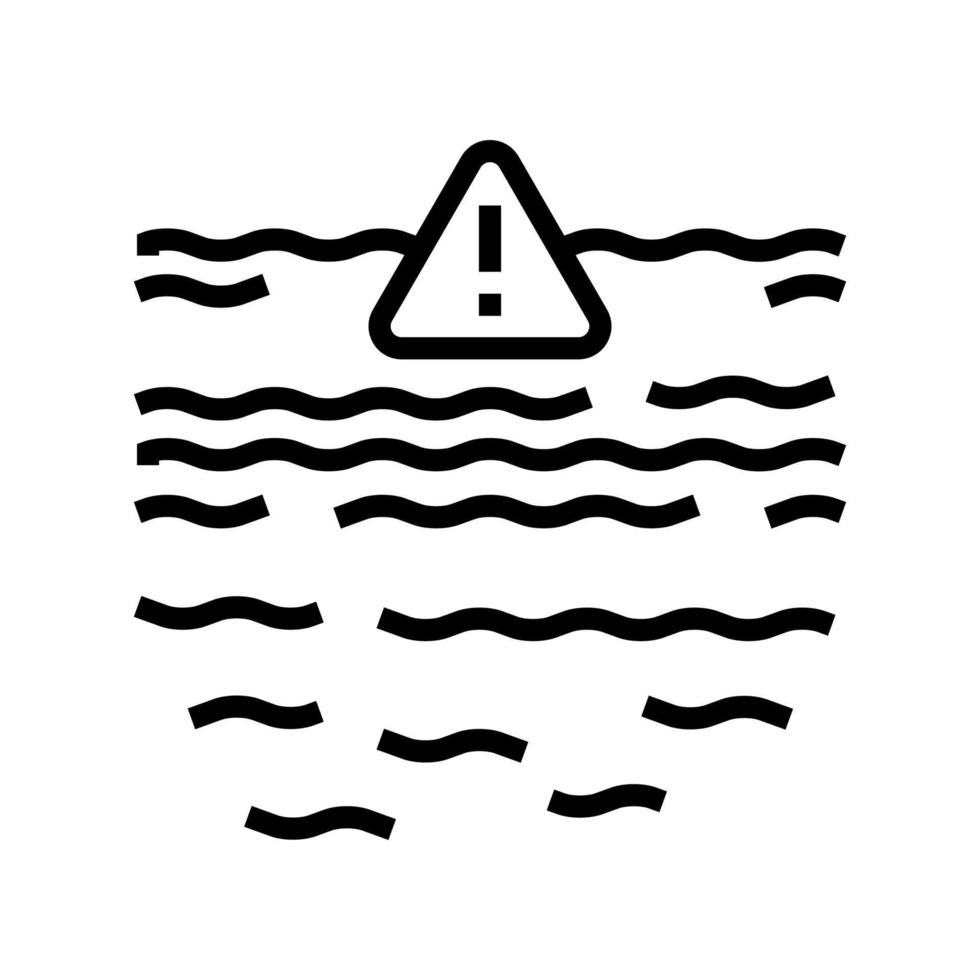 Meer-Ozean-Krisenlinie Symbol-Vektor-Illustration vektor