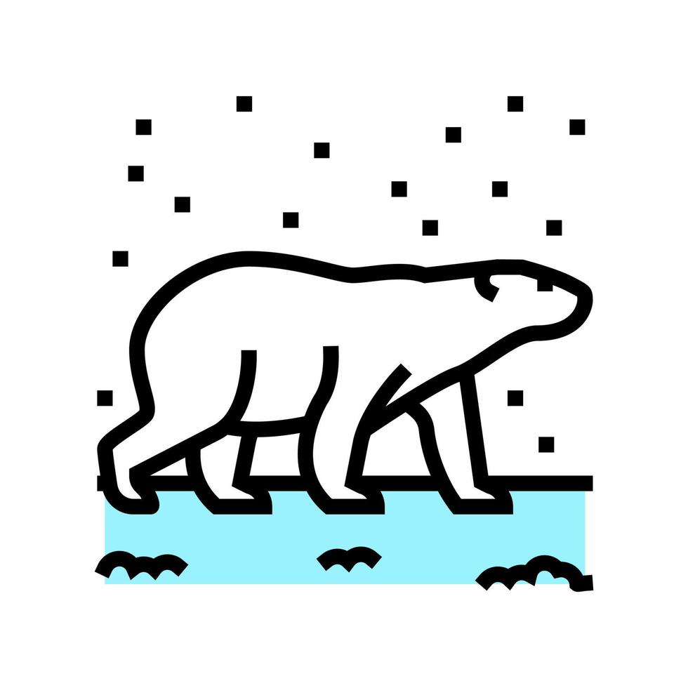 isbjörn färg ikon vektor illustration