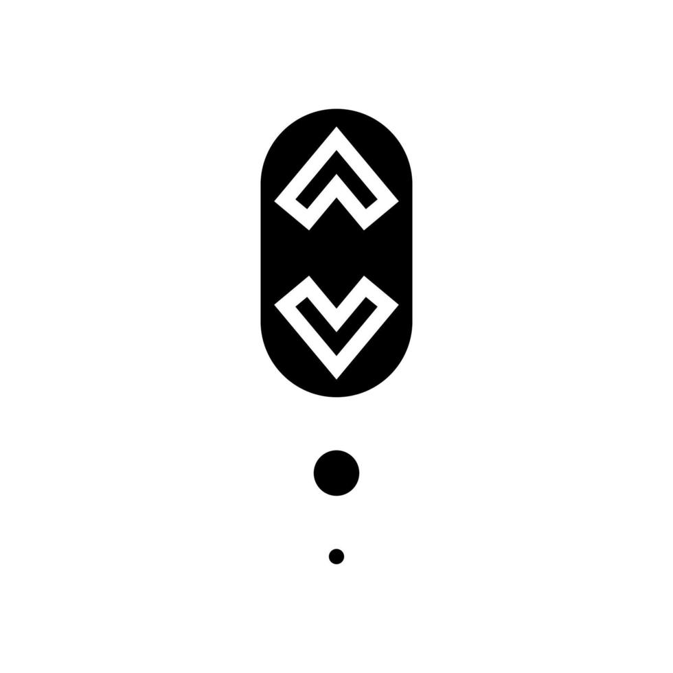 Scroll-Symbol Glyphen-Symbol-Vektor-Illustration vektor