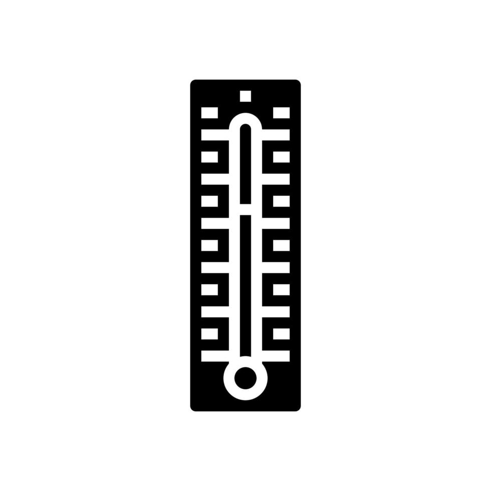 Thermometer-Zubehör Glyphen-Symbol-Vektor-Illustration vektor