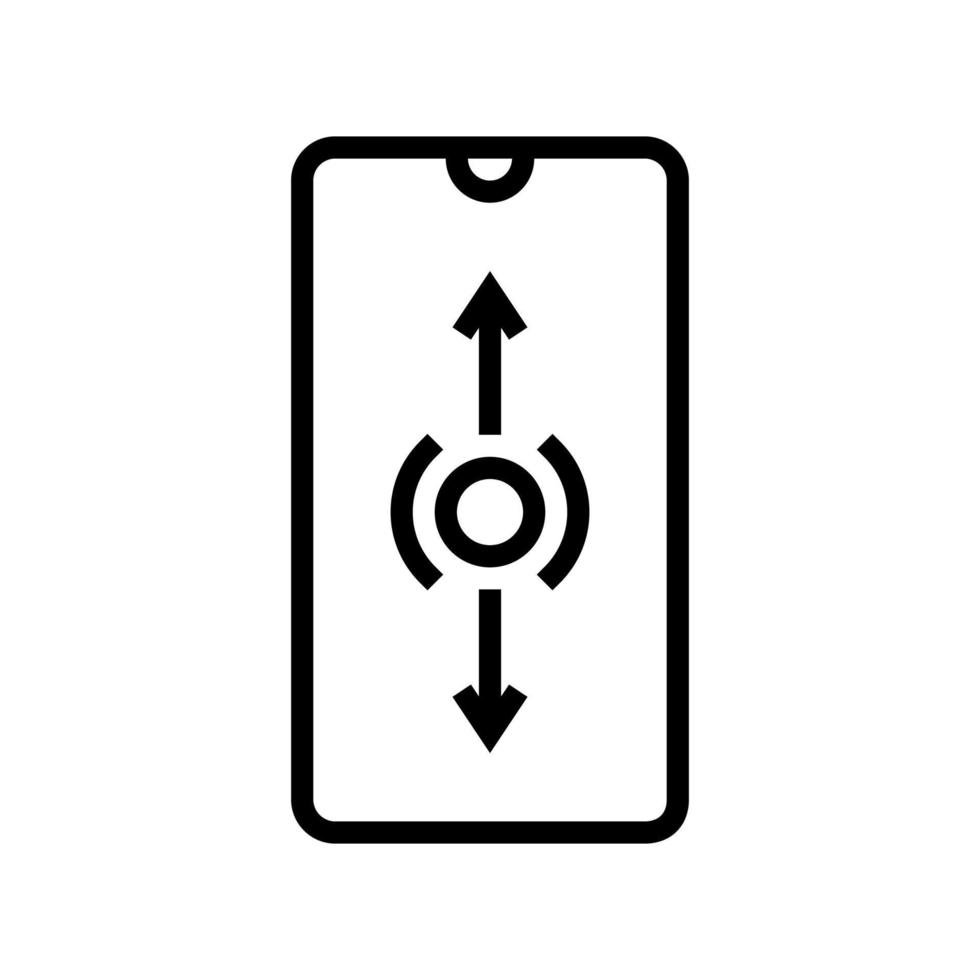 mobile Bildlauflinie Symbol Vektor Illustration