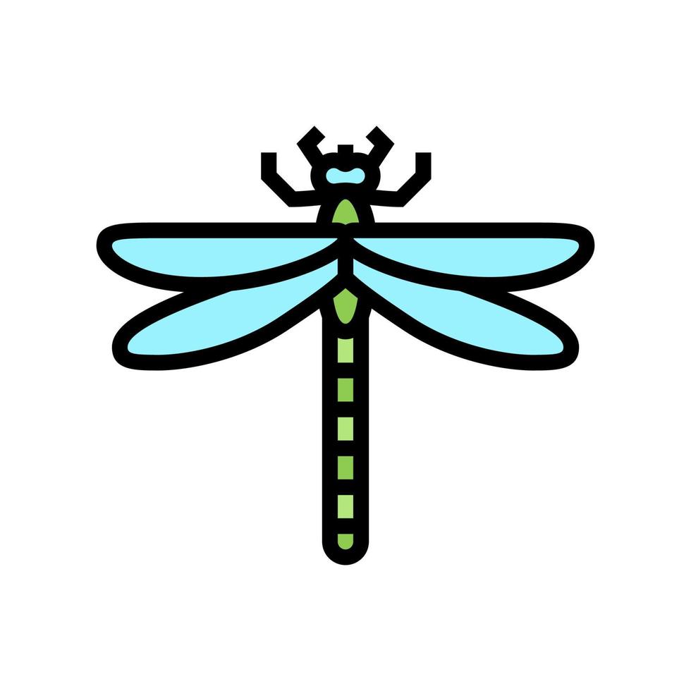 trollslända insekt färg ikon vektor illustration
