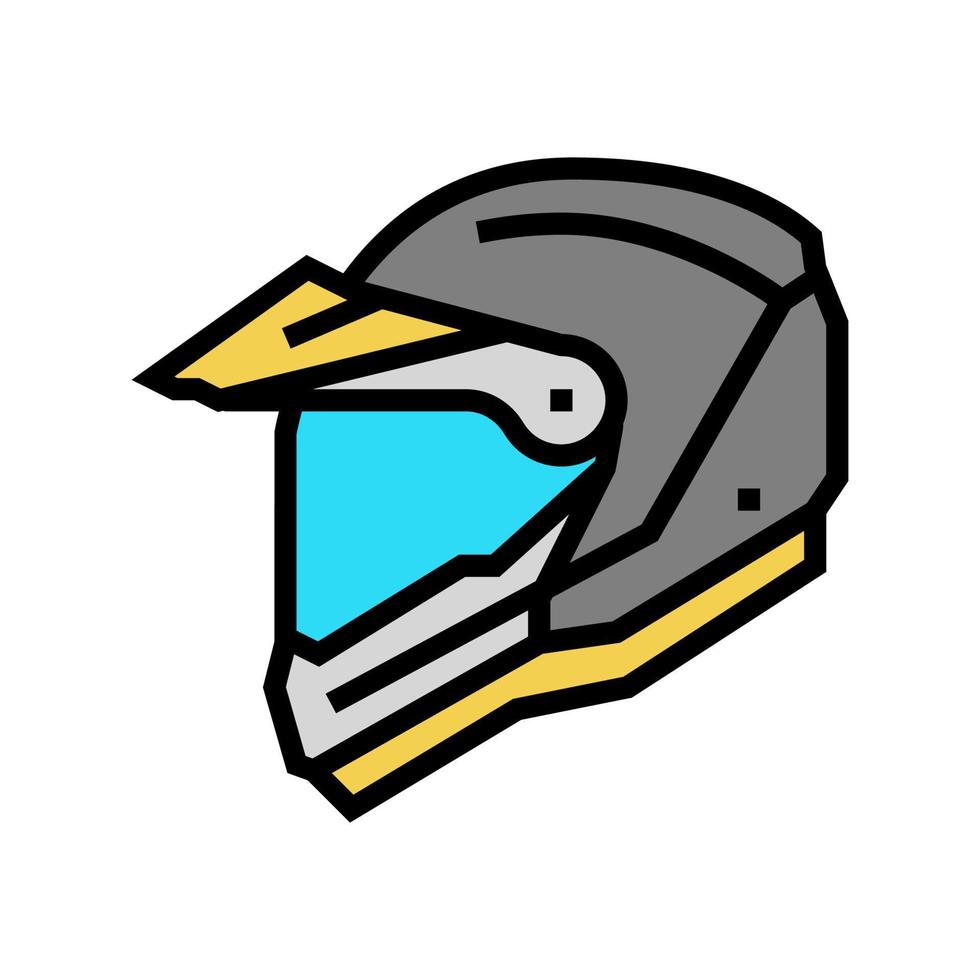 Helm Motorrad Farbsymbol Vektor Illustration