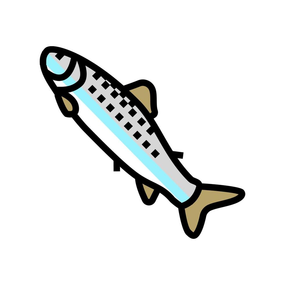 smolt lax färg ikon vektor illustration