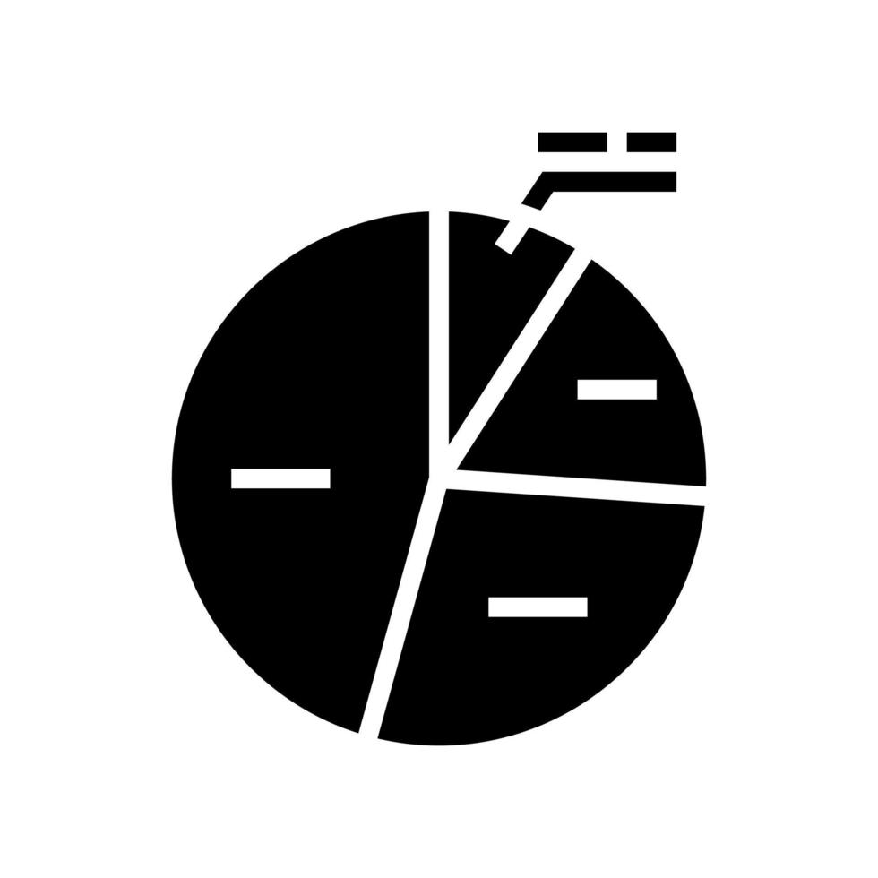 Kreisdiagramm-Glyphen-Symbol-Vektor-Illustration vektor