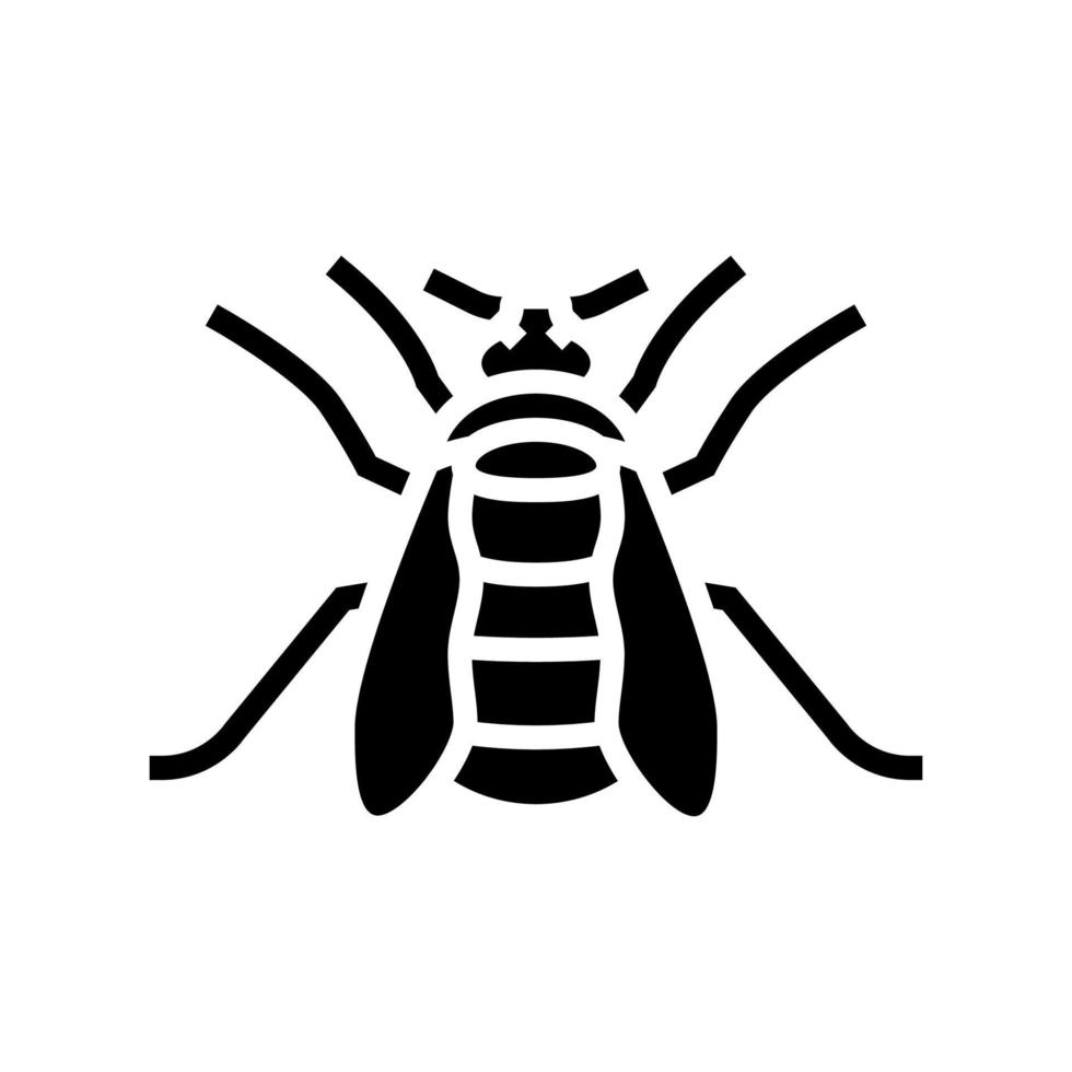 humla insekt glyf ikon vektor illustration