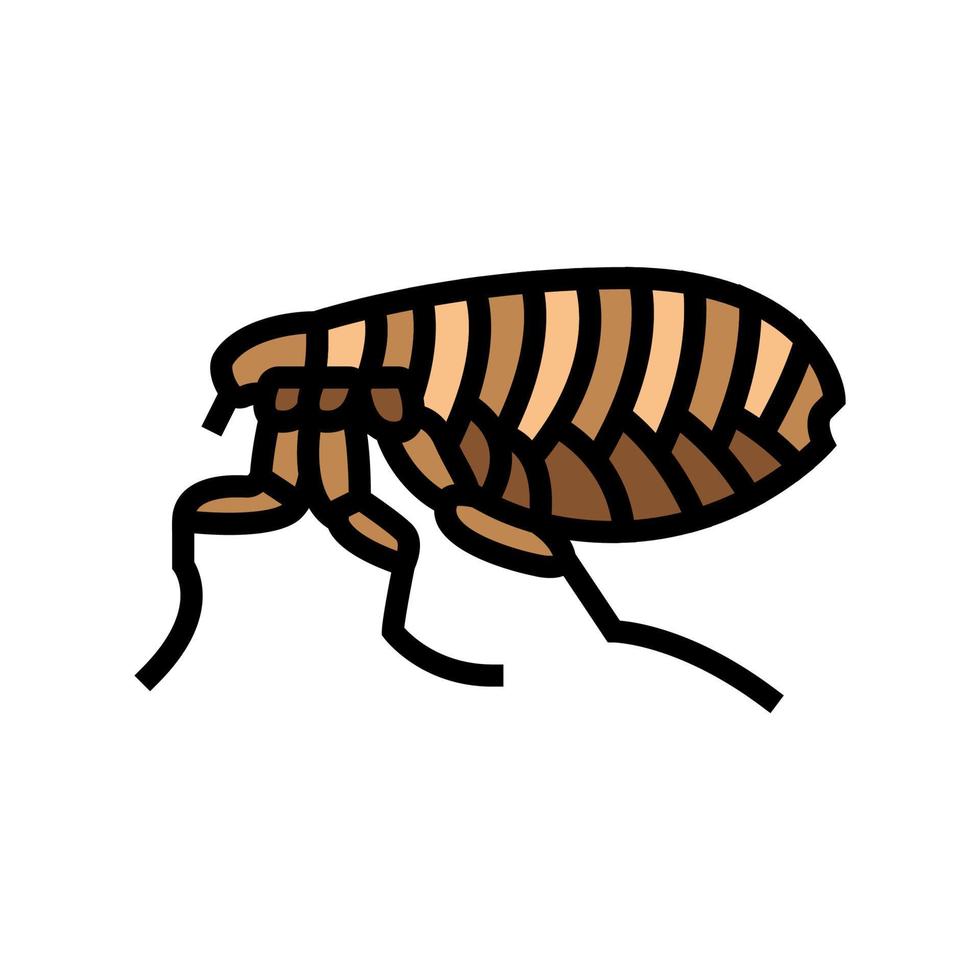 loppa insekt färg ikon vektor illustration