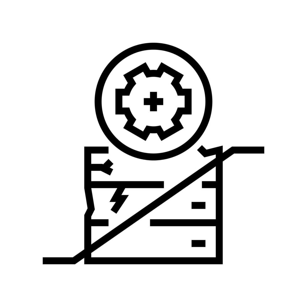 Wiederherstellung der Möbellinie Symbol Vektor Illustration