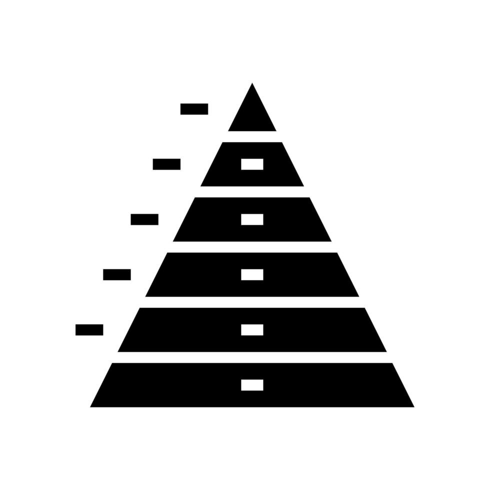 pyramiddiagram glyfikon vektorillustration vektor