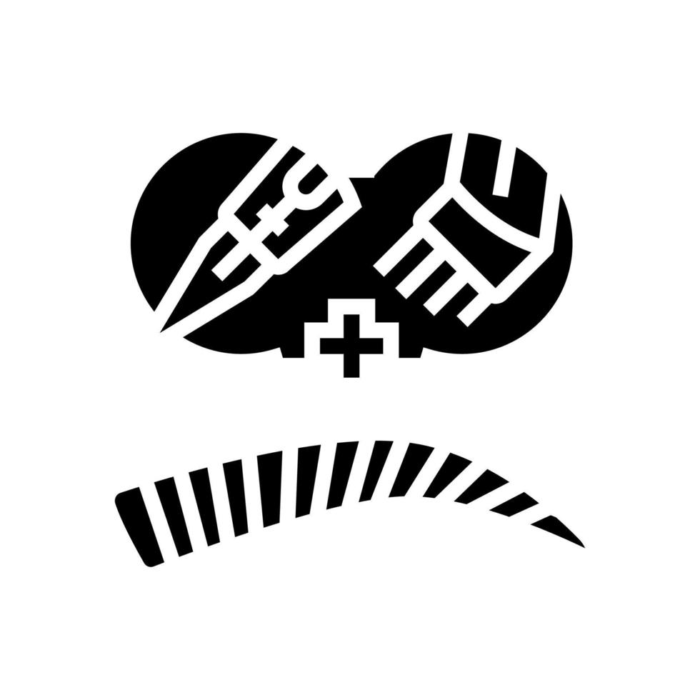 Combo Brows Glyphen-Symbol-Vektor-Illustration vektor