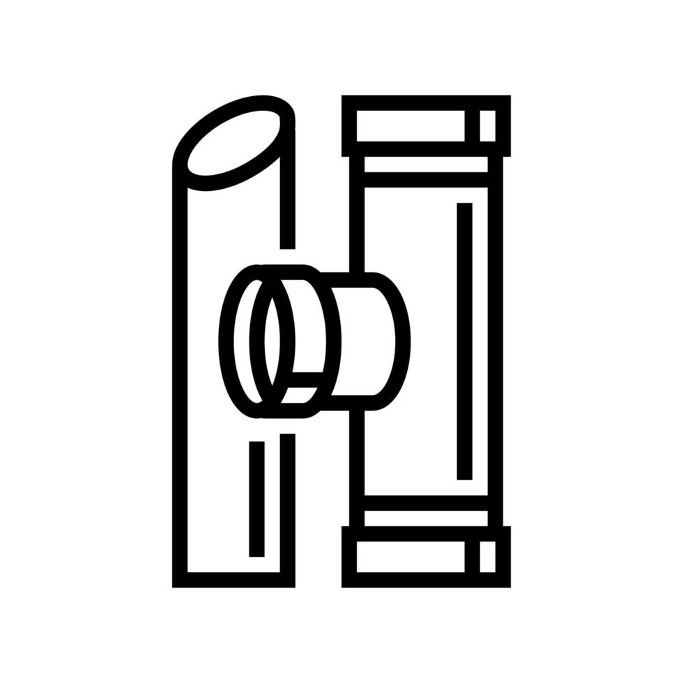 PVC-Kunststofflinie Symbol Vektor Illustration