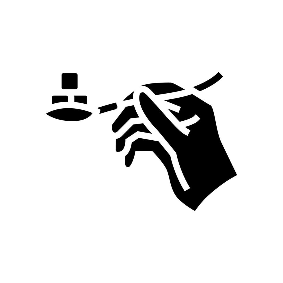 Zucker hinzufügen Glyphen-Symbol Vektor-Illustration vektor