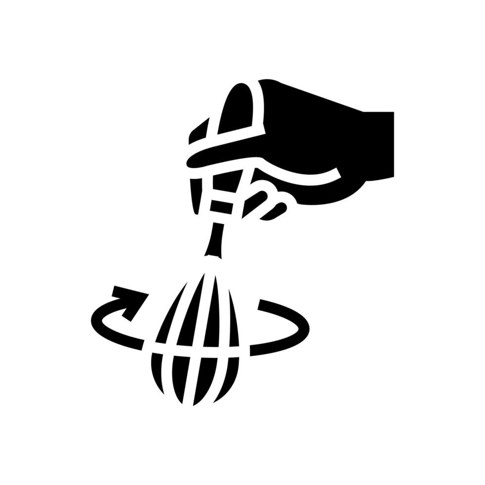 Schneebesen Glyph Symbol Vektor Illustration