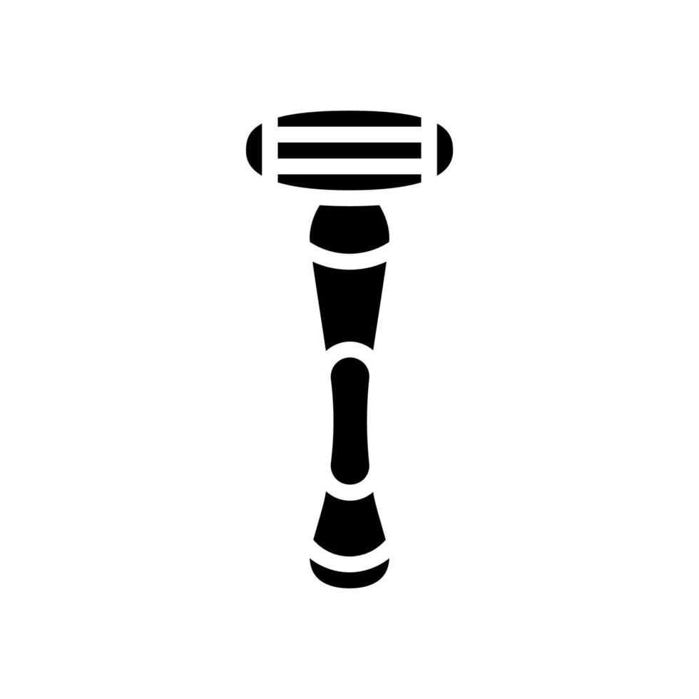 Rasiermesser Glyphe Symbol Vektor Illustration