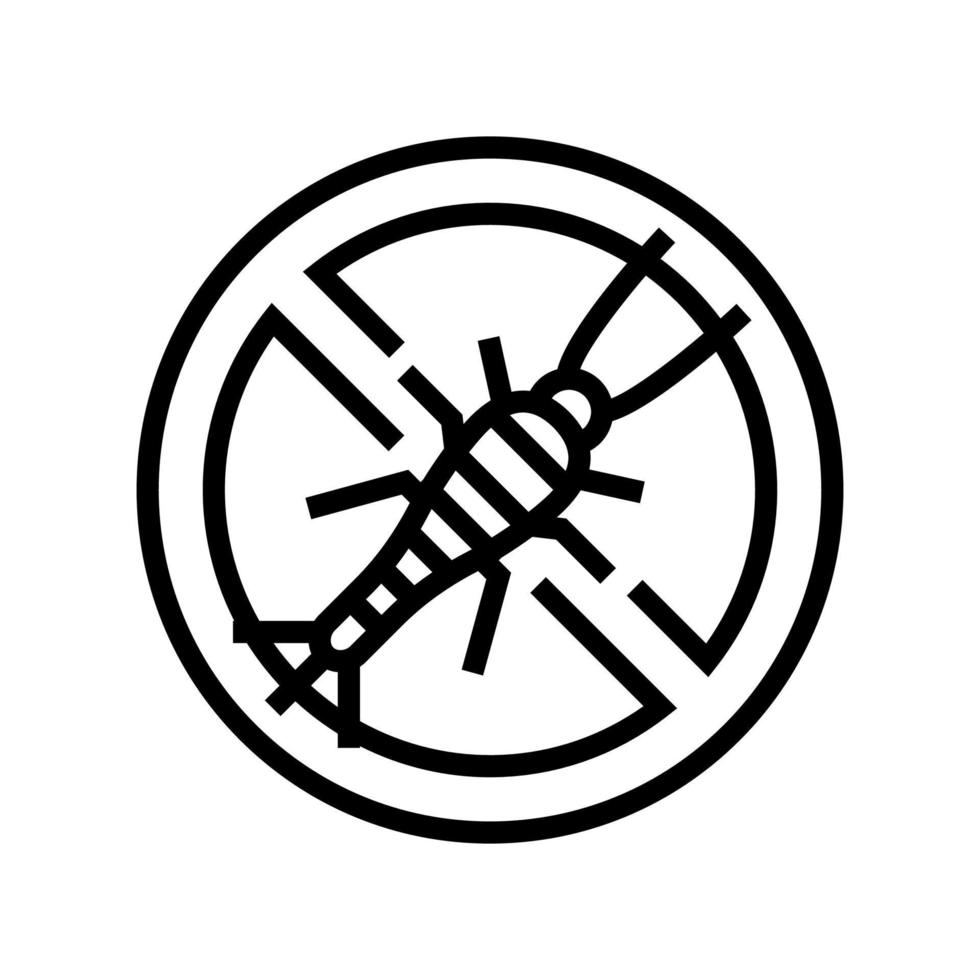 Silberfischchen Behandlungslinie Symbol Vektor Illustration