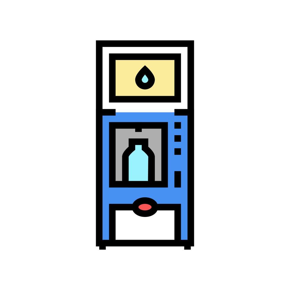 Wasserautomaten Farbe Symbol Vektor Illustration