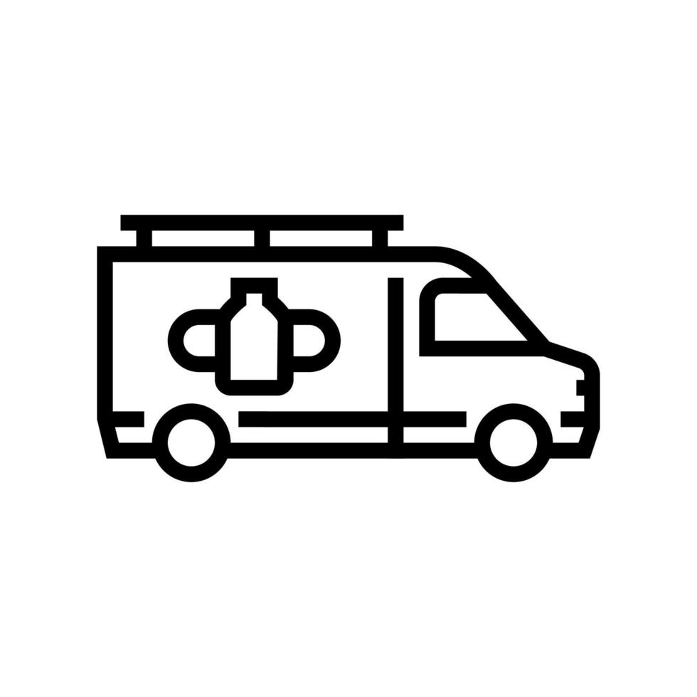 Lieferwagen Symbol Leitung Vektor Illustration