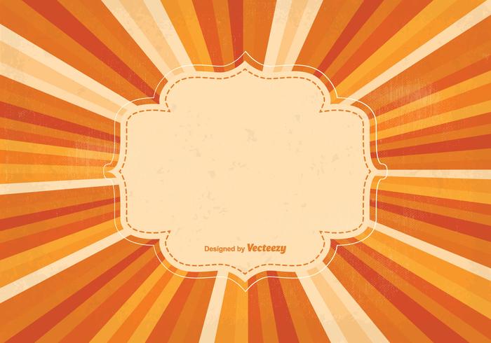 Blank Retro Sunburst Bakgrunds Illustration vektor